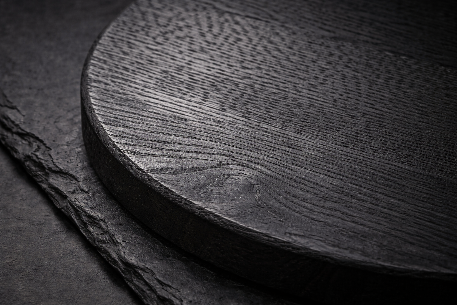 BLACK LINE — Round Yakisugi Board