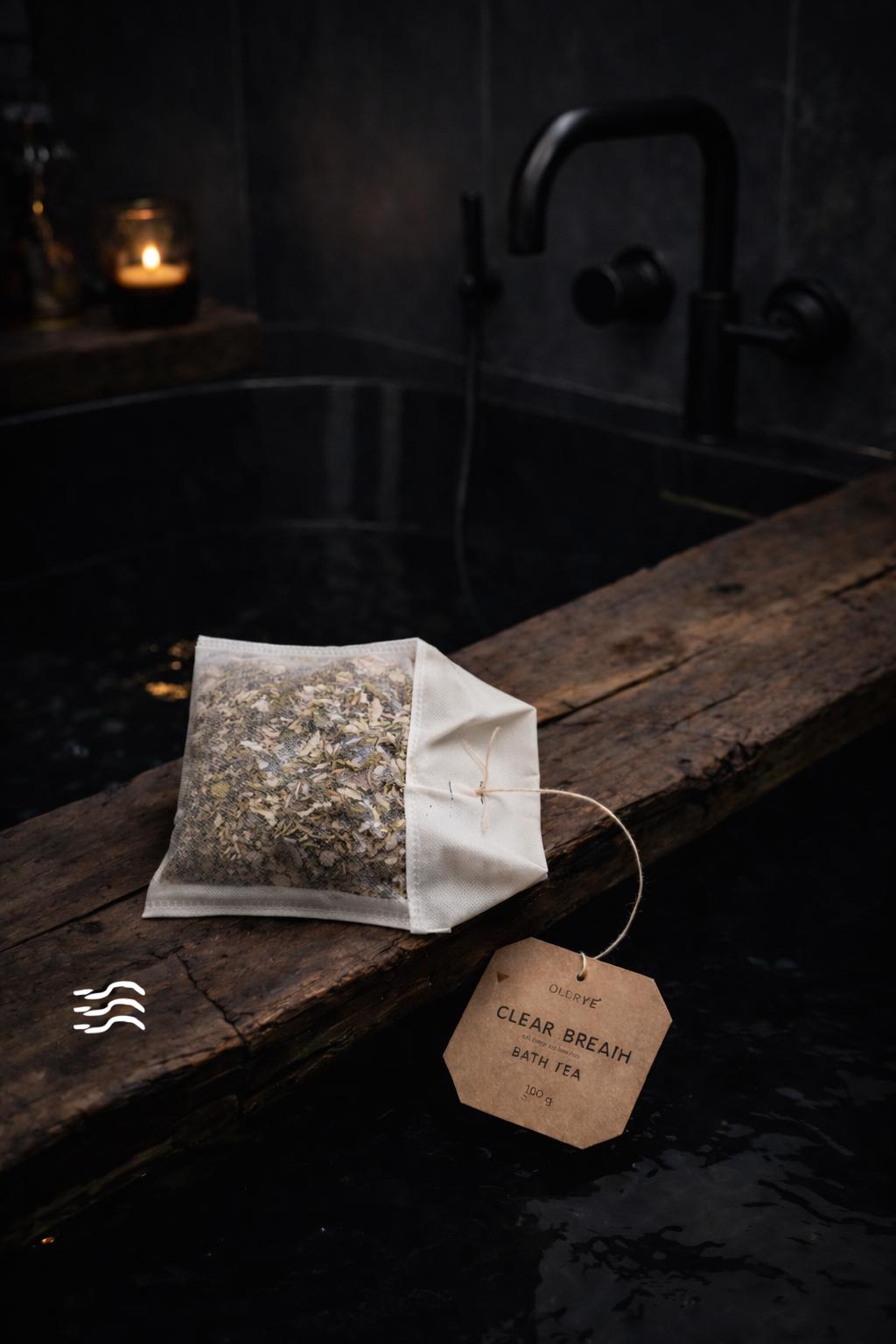 CLEAR BREATH Bath Tea · Frisches Kräuterbad · Bio Aromatherapie · Belebendes Bad · Handmade · 100 g Wellness