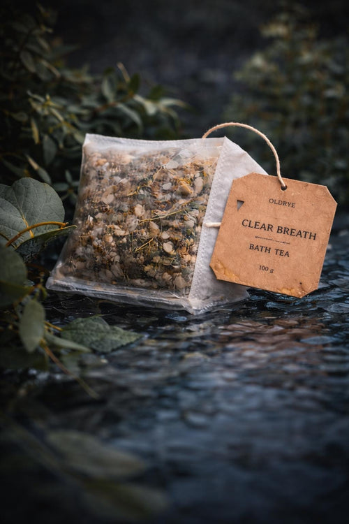 CLEAR BREATH Bath Tea · Frisches Kräuterbad · Bio Aromatherapie · Belebendes Bad · Handmade · 100 g Wellness