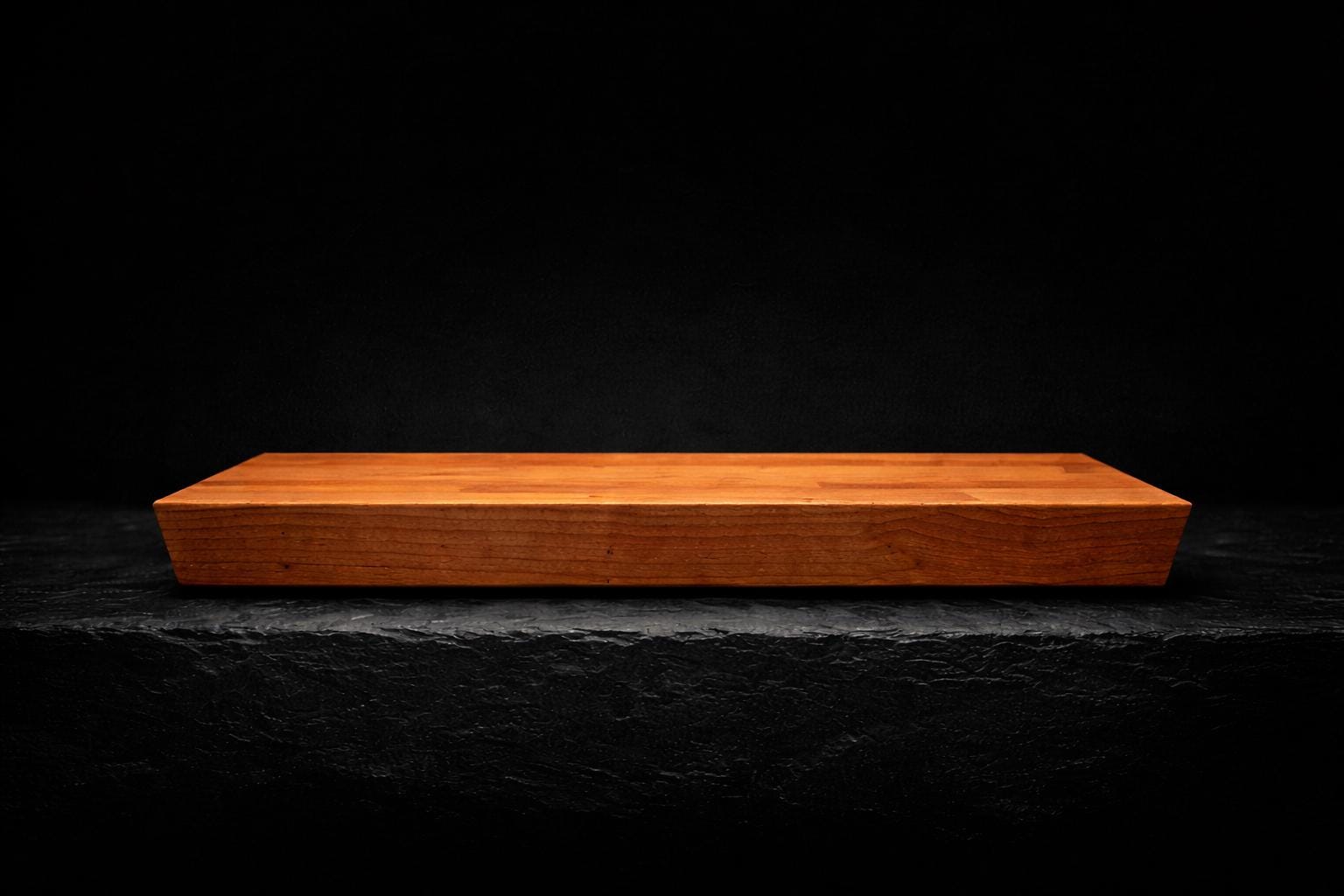 OLDRYE Nature Cherry Facette | Designer Schneidebrett & Servierbrett aus Kirschholz | 49x29x4 cm | 70 Grad Ergonomie-Schnitt | Handgefertigt