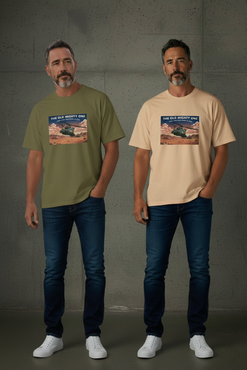 CH-53 Stallion T-Shirt Retro Bundeswehr Hubschrauber | Olive & Beige Aviation Tee | Luftwaffe Design | German Air Force Legend Shirt